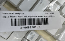 Load image into Gallery viewer, Apple Model A1016 White Full Size Numeric Keypad Wireless Keyboard Not Tested