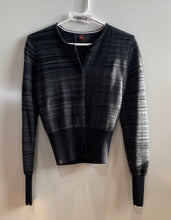 Load image into Gallery viewer, Jordan Womens Gray Striped Long Sleeve Button Front Cardigan Sweater Size XS