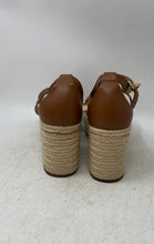 Load image into Gallery viewer, Michael Kors Womens Brown Leather Wedge Espadrille Sandals Size 8.5M