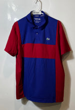 Load image into Gallery viewer, Lacoste Sport Mens Blue Red Collared Short Sleeve Golf Polo Shirt Size XL