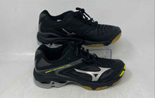 Load image into Gallery viewer, Mizuno Womens Wave Lightning Z3 Black Silver Lace-Up Volleyball Shoes Size 6.5