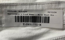 Load image into Gallery viewer, Abercrombie & Fitch Womens White Denim Mid Rise Cuffed Cut-Off Shorts Size 27/4R