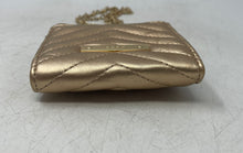 Load image into Gallery viewer, Aldo Womens Sianad711 Metallic Gold Quilted Mini Trifold Wallet With Chain Strap