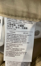 Load image into Gallery viewer, Levi Strauss Mens Beige Stretch Pockets Casual Straight Leg Jeans Size 32x30