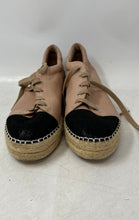 Load image into Gallery viewer, Linea Paolo Womens Beige Black Leather Lace-Up Espadrille Shoes Size 8M