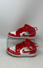 Load image into Gallery viewer, Nike Boys Air Jordan 1 Mid SE DC7249-600 Red White Sneaker Shoes Size 1.5Y
