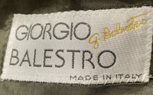 Load image into Gallery viewer, Giorgio Balestro Mens Green Wool Double-Breasted One Button Blazer Size 46R