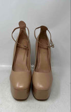 Load image into Gallery viewer, Arezzo Womens Beige Leather Square Toe Adjustable Strap Platform Heels Sz EU 40