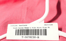 Load image into Gallery viewer, Lauren Ralph Lauren Womens Pink Cotton Short Sleeve Ribbed Lace-Up T-Shirt Sz XL
