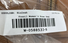 Load image into Gallery viewer, Fossil Womens Brown Charm Outer Inner Pockets Double Handle Shoulder Bag