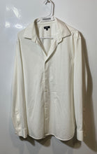 Load image into Gallery viewer, Express Mens White 1MX Slim Fit Long Sleeve Collared Stretch Dress Shirt Size L