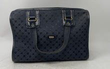 Load image into Gallery viewer, Pierre Cardin Womens Black Monogram Canvas Leather Trim Zip Top Tote Purse