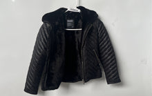 Load image into Gallery viewer, Bomboogie Boys Black Long Sleeve Pockets Full-Zip Hooded Puffer Jacket Size 10
