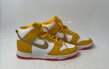 Load image into Gallery viewer, Nike Womens Dunk High DQ4691-700 Yellow White Lace-Up Sneakers Shoes Size 6