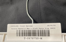 Load image into Gallery viewer, Banana Republic Mens Black Straight Leg Dress Pants Size 34X32