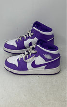 Load image into Gallery viewer, Nike Kids Air Jordan 1 Mid DQ8423-511 Purple Lace-Up Sneaker Shoes Size 5.5Y
