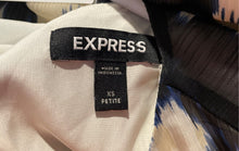 Load image into Gallery viewer, Express Womens Multicolor Ikat Print Sleeveless Ruffle Mini Dress Size XS