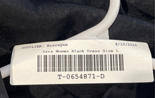 Load image into Gallery viewer, Zara Womens Black Long Sleeve Mock Neck Keyhole Back Mini Dress Size Large