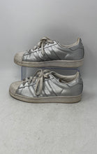 Load image into Gallery viewer, Adidas Womens Superstar FY1155 Silver White Low Top Sneakers Shoes Size 7.5