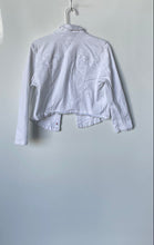 Load image into Gallery viewer, Tommy Hilfiger Womens White Long Sleeve Collared Denim Cropped Jacket Size L