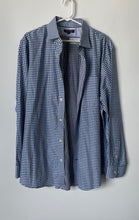 Load image into Gallery viewer, Banana Republic Mens Blue White Gingham Cotton Classic Fit Button-Up Shirt Sz XL