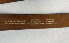 Load image into Gallery viewer, Mens Brown Genuine Leather Vintage Style Adjustable Buckle Dress Belt Size XL