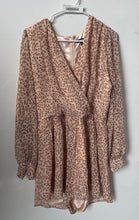 Load image into Gallery viewer, Express Womens Pink Brown Animal Print Back Zip One-Piece Romper Size Medium