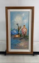 Load image into Gallery viewer, W. Zeller Signed Southwestern Pottery And Cactus Framed Art Painting