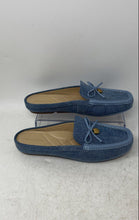 Load image into Gallery viewer, Michael Kors Womens Greta Blue Slip-On Moc Toe Denim Mule Flats Size 6 M