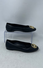 Load image into Gallery viewer, Michael Kors Womens Black Logo Medallion Round Toe Slip-On Ballet Flats Size 5M