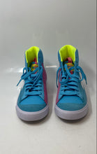 Load image into Gallery viewer, Nike Boys Blazer Mid 77 DQ6084-400 Blue Yellow Leather Sneaker Shoes Size 5.5Y