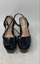 Load image into Gallery viewer, Steve Madden Womens Lourdes Black Peep Toe Block Heel Platform Sandals Size 6M