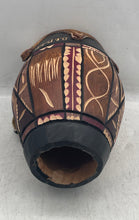 Load image into Gallery viewer, Carved Wooden African Tribal Drum Maputo Souvenir Fur Hide Top With Handle