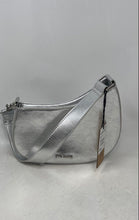 Load image into Gallery viewer, Steve Madden Womens Silver Metallic Faux Leather Shoulder Bag With Tags