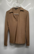 Load image into Gallery viewer, Banana Republic Womens Brown Ribbed Long Sleeve Pullover T-Shirt Size Small