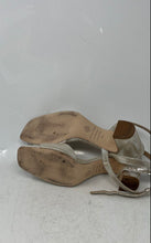 Load image into Gallery viewer, Antonio Melani Womens Silver Leather Open Toe Ankle Strap Sandals Size 8M