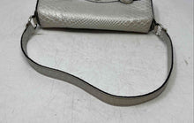 Load image into Gallery viewer, Guess Womens Silver Animal Print Small Flap Shoulder Handbag