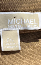 Load image into Gallery viewer, Michael Kors Womens Brown Satin Long Sleeve V-Neck Blouse Top Size Large