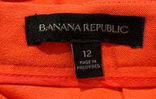 Load image into Gallery viewer, Banana Republic Womens Orange Back Zip Crossover Straight & Pencil Skirt Size 12