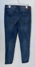 Load image into Gallery viewer, Zara Womens Blue Denim Pockets Distressed Medium Wash Skinny Jeans Size 10