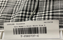 Load image into Gallery viewer, Zara Womens Black White Plaid Regular Fit Back Zipper Short Mini Skirt Size S