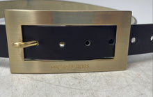 Load image into Gallery viewer, Michael Kors Womens Brown Gold-Tone Rectangle Buckle Adjustable Dress Belt