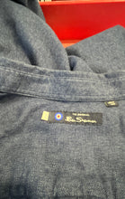 Load image into Gallery viewer, Ben Sherman Mens Blue Cotton Long Sleeve Collared Button-Up Shirt Size XL