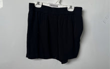 Load image into Gallery viewer, Zara Womens Black Side Zip Elastic Waist Pockets Cut-Off Shorts Size Small