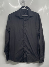 Load image into Gallery viewer, Express 1MX Mens Dark Gray Long Sleeve Collared Slim Fit Button-Up Shirt Size S