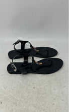 Load image into Gallery viewer, Coach Womens Piccadilly Black T-Strap Buckle Flat Thong Sandals Size 5B