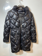 Load image into Gallery viewer, Guess Womens Black Long Sleeve Pockets Full-Zip Hooded Puffer Coat Jacket Size S