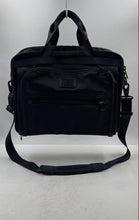 Load image into Gallery viewer, Authentic Tumi Unisex Black Detachable Strap Zipper Laptop Messenger Bag Stained