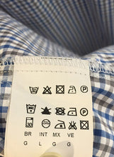Load image into Gallery viewer, Hugo Boss Mens Gray Multicolor Plaid Short Sleeve Button-Up Shirt Size L