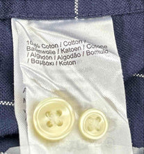 Load image into Gallery viewer, Lacoste Mens Blue White Cotton Regular Fit Long Sleeve Button-Up Shirt Size L